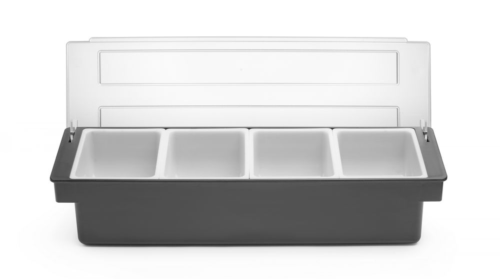 Ingredient box – 4 containers, Bar up, 480x150x(H)100mm