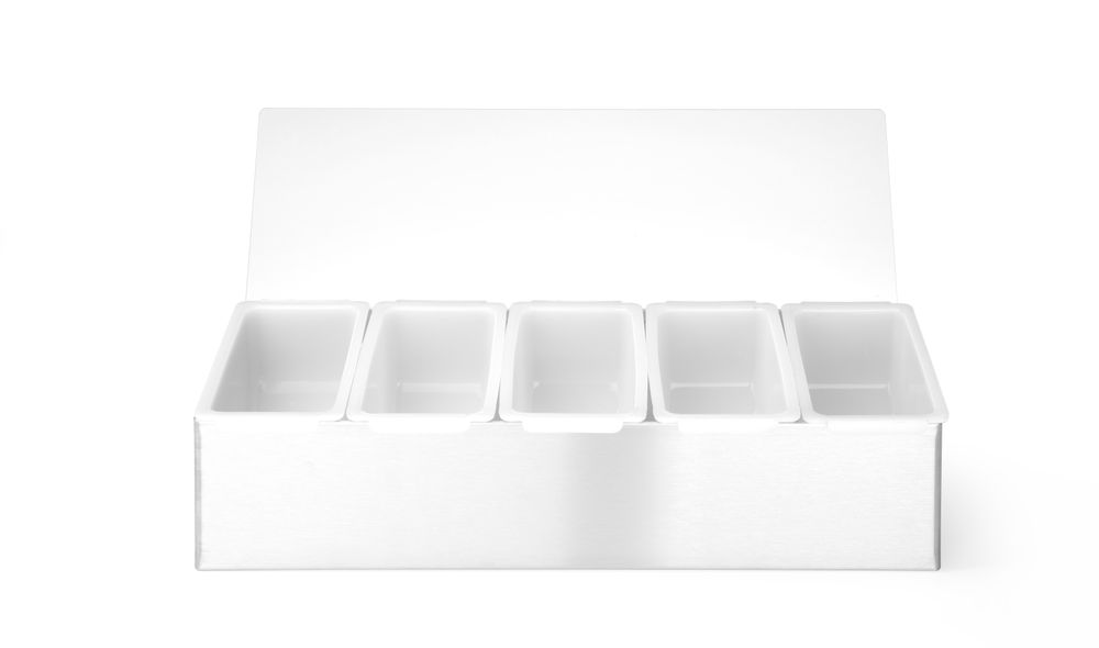 Boîte à ingrédients, BarUp, 5 boîtes, 375x140x(H)90mm
