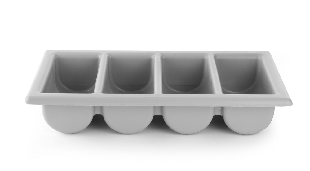 Cutlery tray, HENDI, Light grey, 530x325x(H)100mm