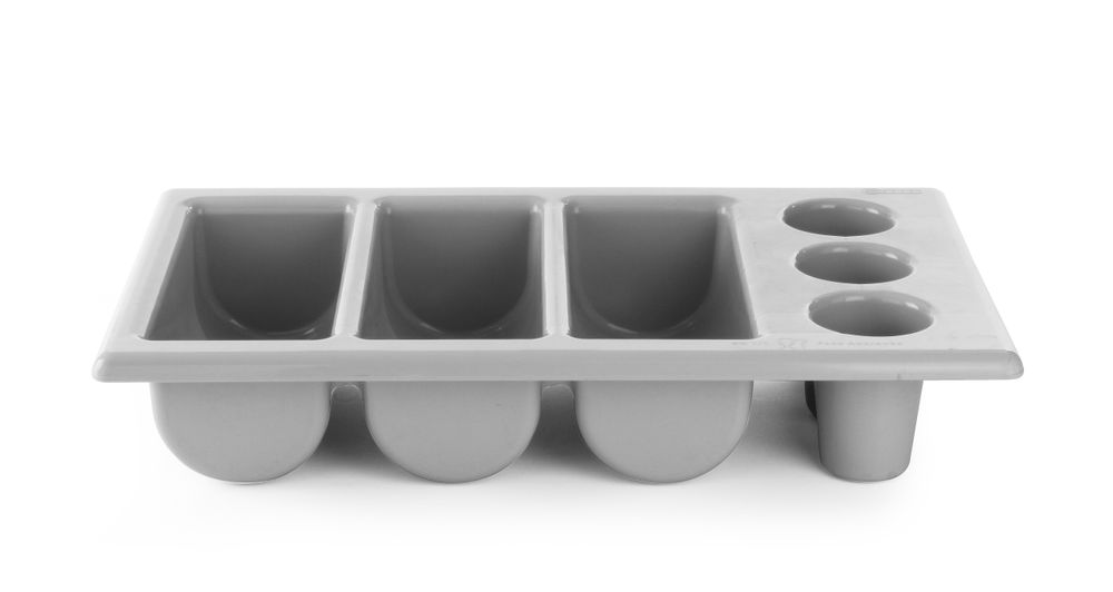 Cutlery tray, HENDI, Light grey, 530x325x(H)105mm