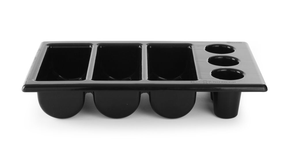 Cutlery tray, HENDI, Black, 530x325x(H)105mm