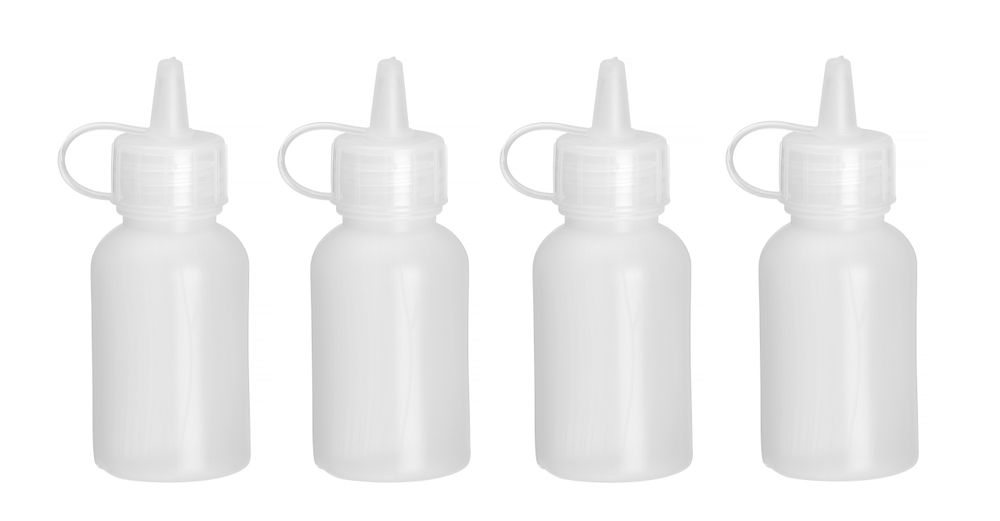 Mini flacon distributeur - set de 4 pièces, HENDI, 0,05L, Transparent, ⌀35x(H)100mm