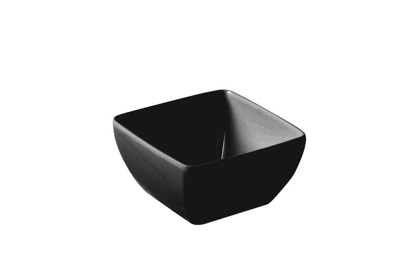 Bowl square, HENDI, Black, 190x190x(H)90mm