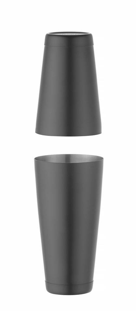 Shaker Boston Tin-on-Tin, BarUp, 0,8L, Noir, ⌀90mm