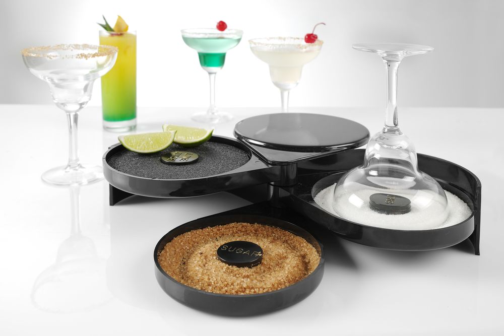 Décorateur bord de verre 3 niveaux, BarUp, 200x160x(H)75mm