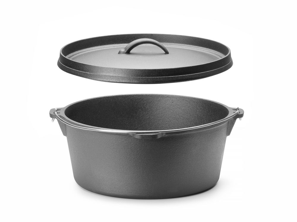 Marmite en fonte, HENDI, 7,2L, Noir, ⌀310x(H)155mm