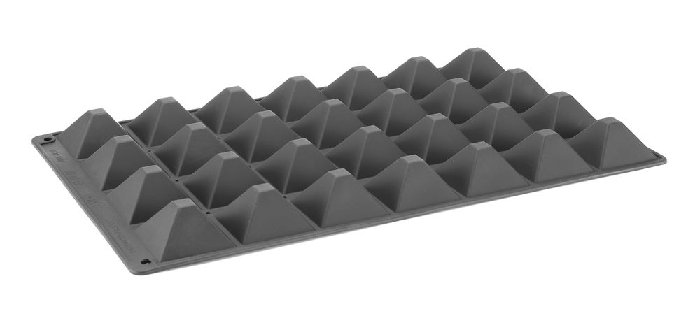HENDI |Silikonová forma Pyramide, HENDI, 28 otvorů, GN 1/1, 66x66x(H)40mm