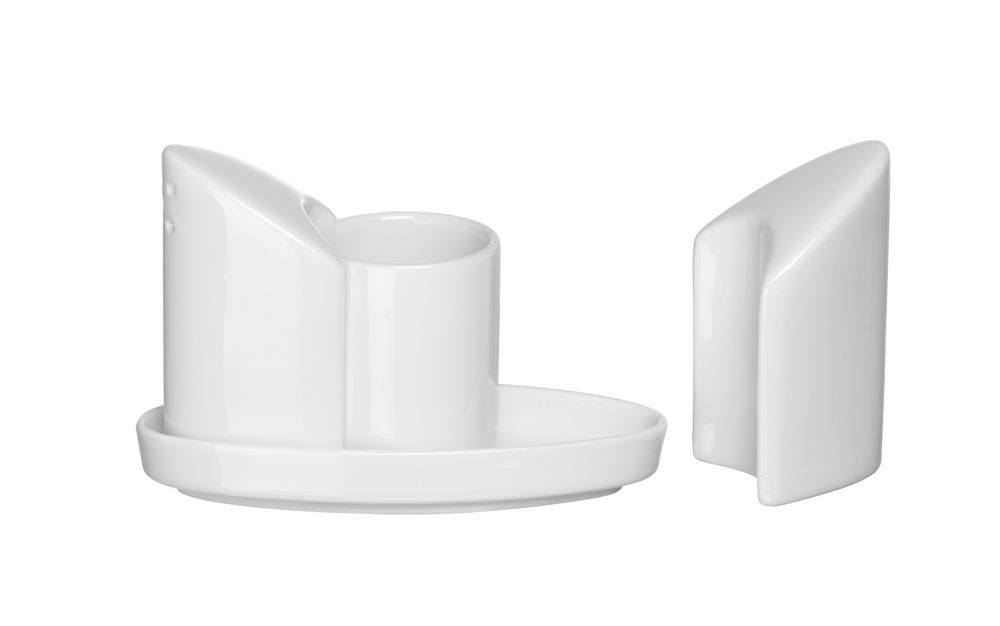 Zout- en peperstel met tandenstokershouder