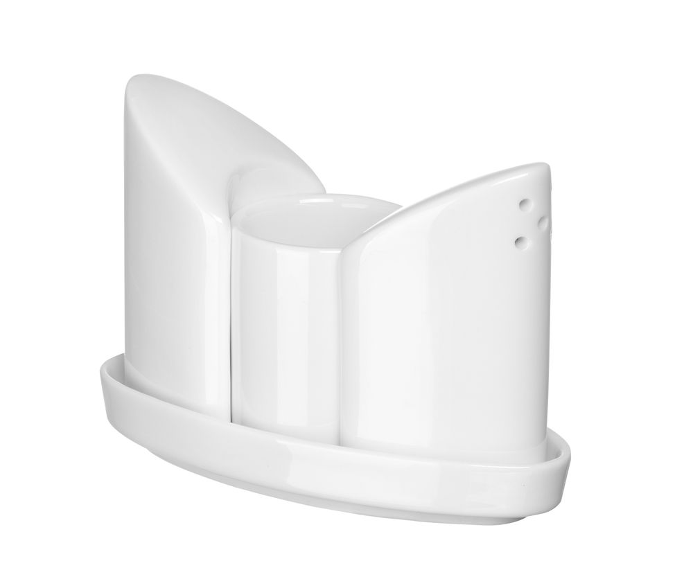 Zout- en peperstel met tandenstokershouder