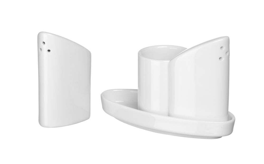 Zout- en peperstel met tandenstokershouder