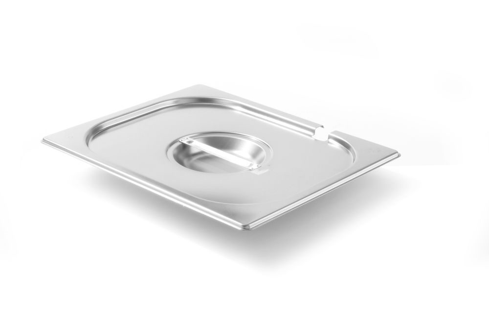 Lid for GN containers with soup/sauce ladle recess, HENDI, Kitchen Line, GN 1/2, 265x325mm