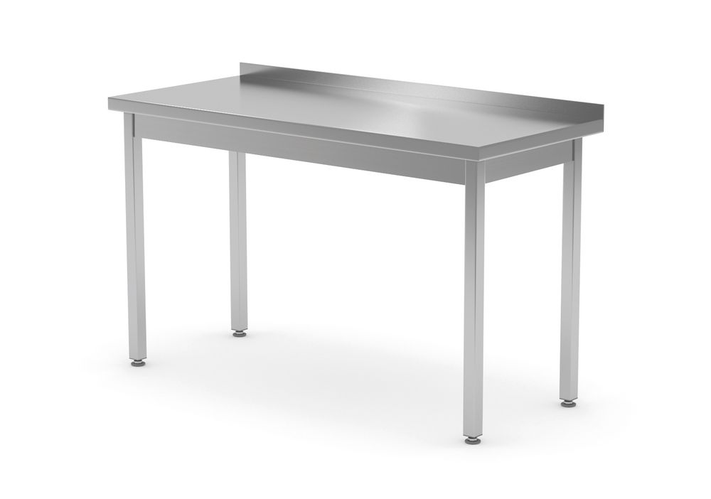Work table with upstand - depth 600 mm, HENDI, Kitchen Line, 1000x600x(H)850mm