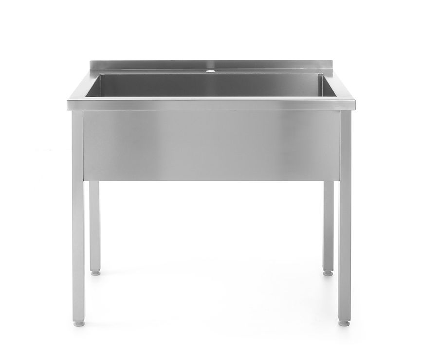 Single sink table - welded, HENDI, Profi Line, 800x600x(H)850mm