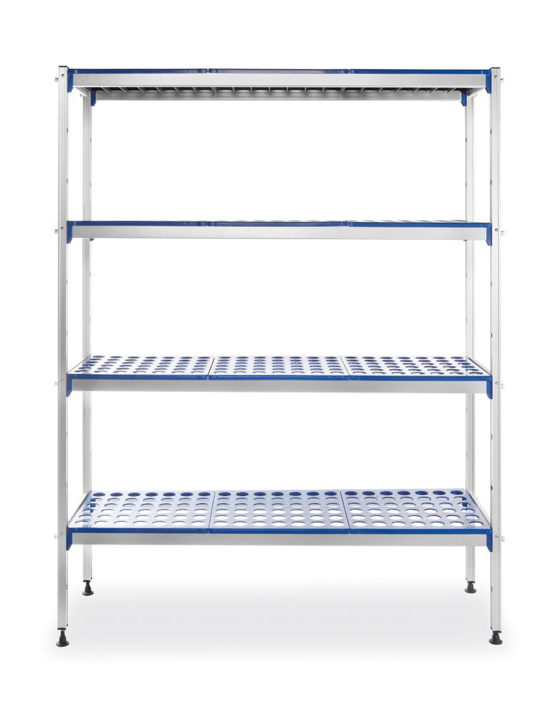 Aluminium storage rack, HENDI, 1280x405x(H)1685mm