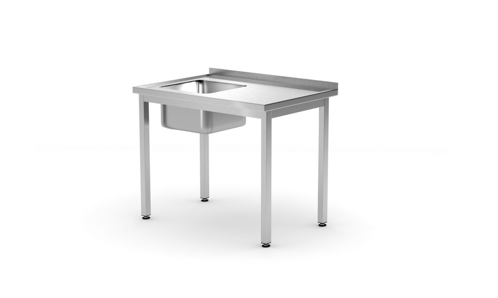 Bolted sink table, wall-mounted, HENDI, Kitchen Line, 1000x700x(H)850mm