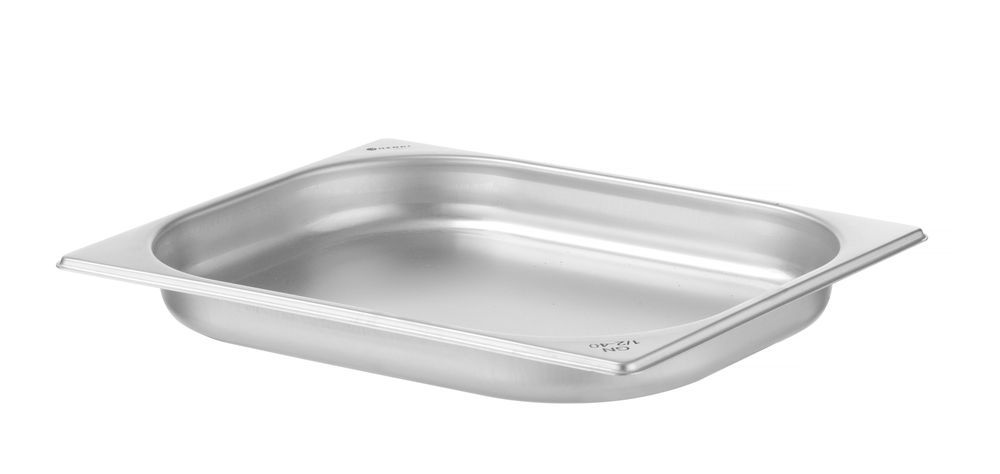 GN 1/2 container – for ovens, HENDI, 2.31 l, GN 1/2, Silver, 325x265x(H)40mm
