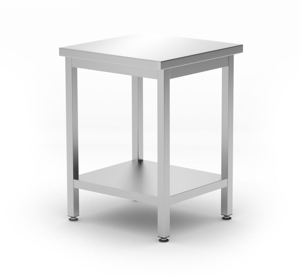 Central work table with a shelf Budget Line 600x600x(H)850mm
