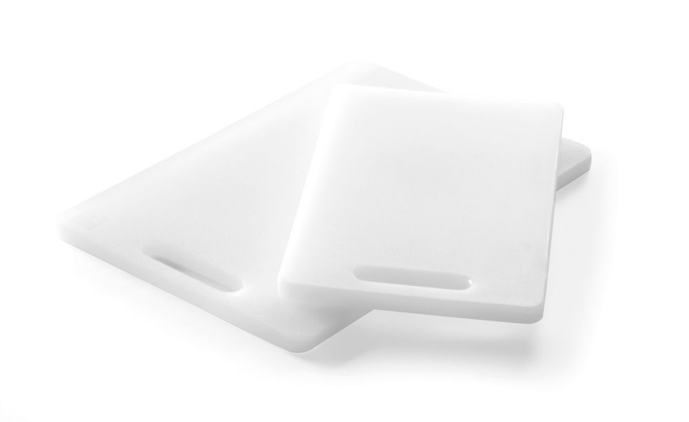 Cutting board with handle, HENDI, White, 250x150mm