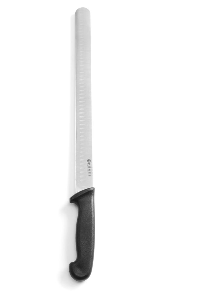 Ham/kebab knife with the Granton edge, HENDI, Black, (L)490mm
