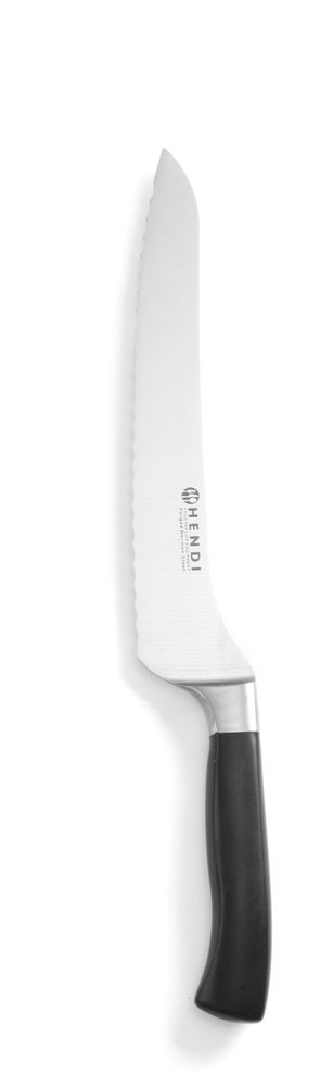 Bread knife, HENDI, Profi Line, offset, Black, (L)340mm