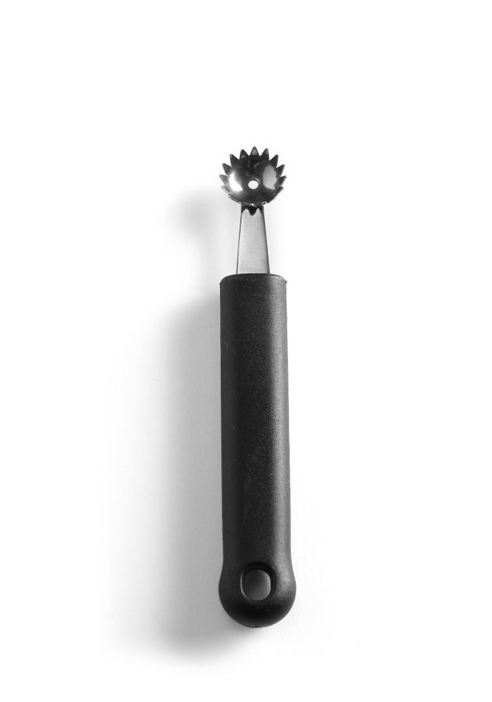 Нож декоративный для шариков одинарный, зубчатый, HENDI, черный, (L)150mm