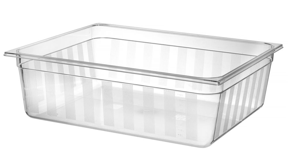 Bac gastronorme 2/1, HENDI, GN 2/1, 58L, Transparent, 650x530x(H)200mm
