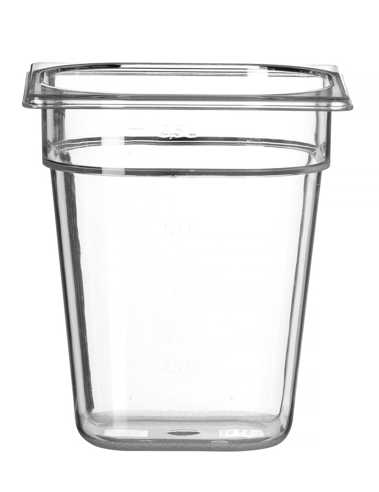 Bac Gastronorme 1/6, HENDI, Profi Line, GN 1/6, 1,6L, Transparent, 176x162x(H)100mm