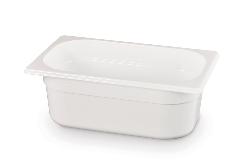 Container GN 1/4 white polycarbonate, HENDI, GN 1/4, 2,8L, White, 265x162x(H)100mm