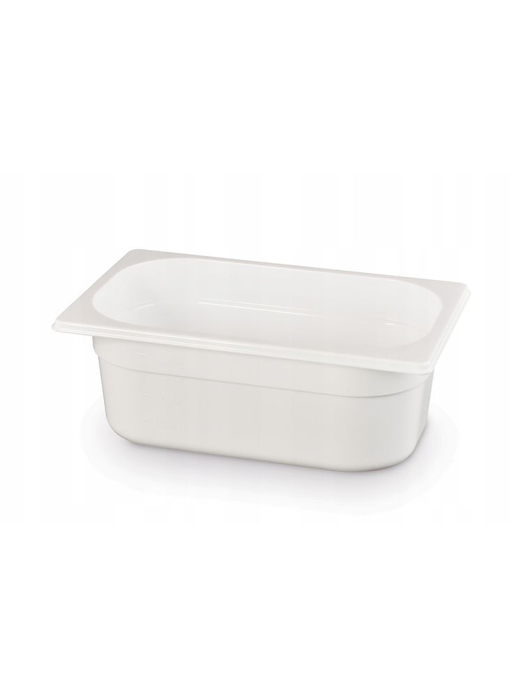 Container GN 1/4 white polycarbonate, HENDI, GN 1/4, 1,8L, White, 265x162x(H)65mm