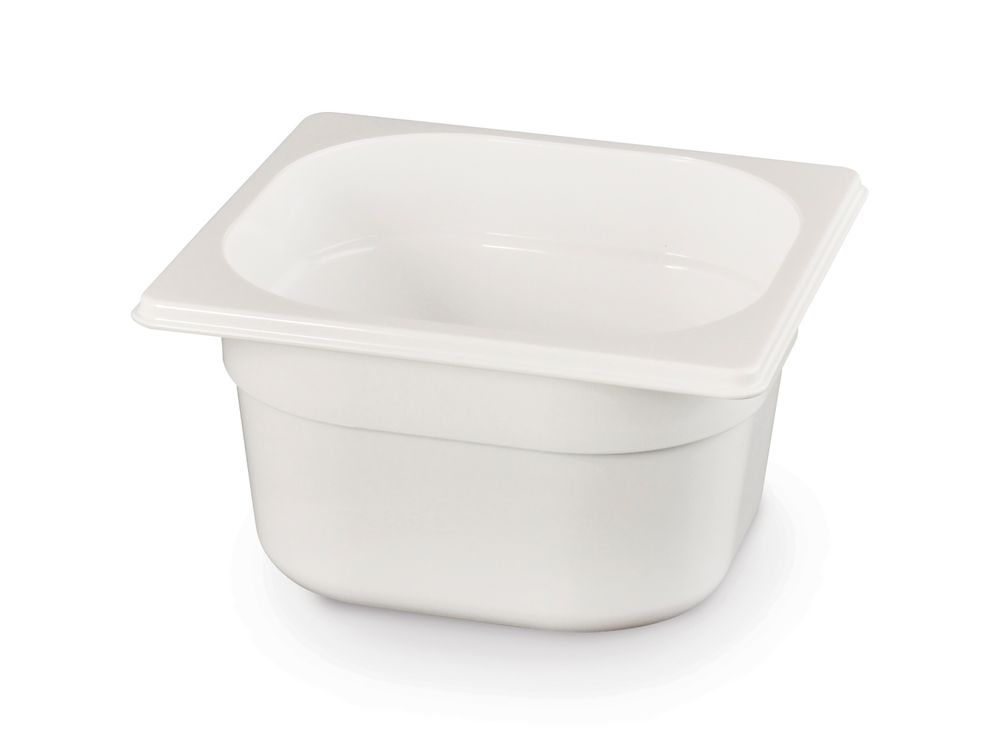 Container GN 1/6 white polycarbonate, HENDI, GN 1/6, 2,4L, White, 176x162x(H)150mm
