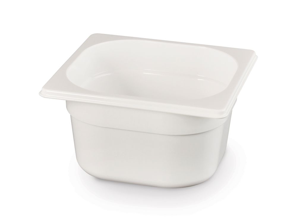 Container GN 1/6 white polycarbonate, HENDI, GN 1/6, 1,6L, White, 176x162x(H)100mm