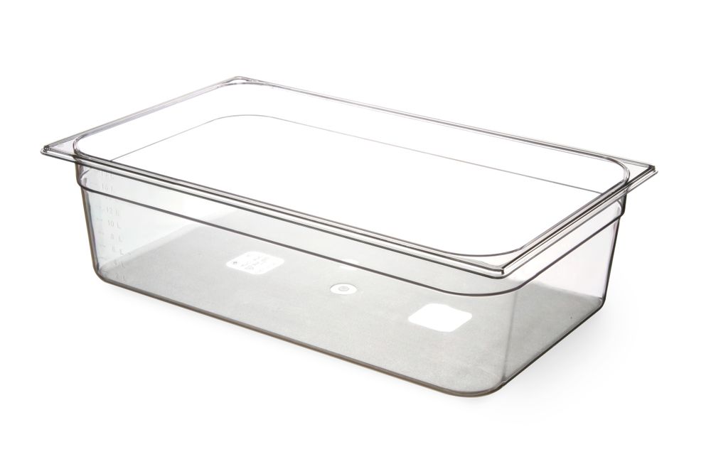 Bac Gastronorme 1/1, HENDI, Budget Line, GN 1/1, 28L, Transparent, 530x325x(H)200mm