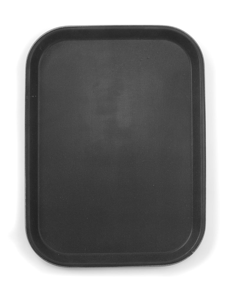 Serving tray, rectangular, non-slip, black, HENDI, 255x355mm