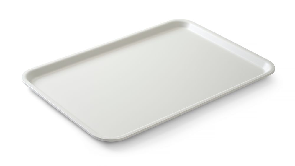 Plateau de service Euronorm, HENDI, Gris clair, 530x370x(H)22mm