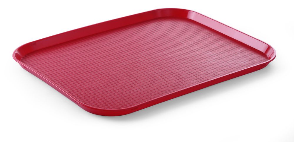 Polypropylene fast food tray, large, HENDI, Red, 350x450x(H)20mm