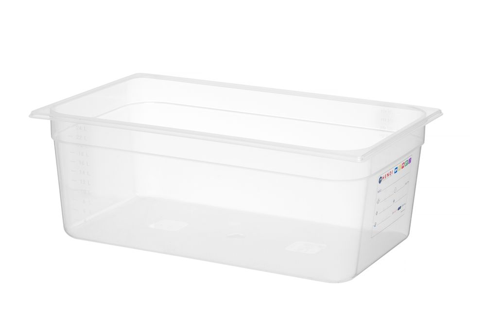Bac Gastronorme 1/1, HENDI, GN 1/1, 12L, Transparent, 530x325x(H)100mm