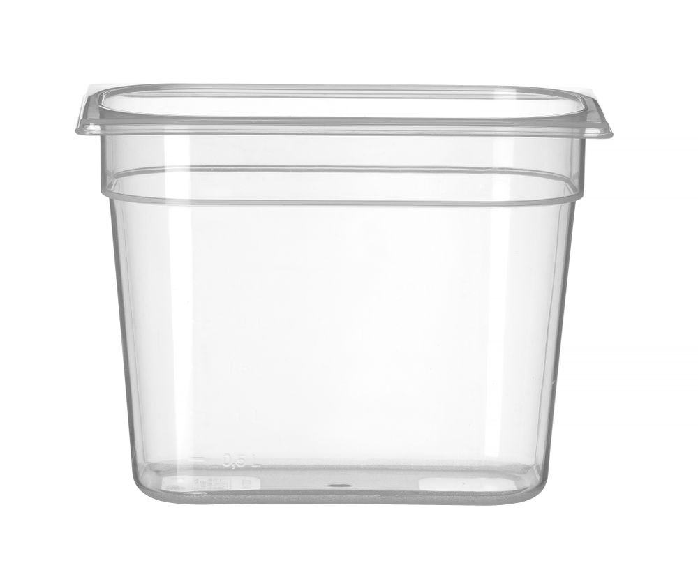 Bac Gastronorme 1/4, HENDI, Profi Line, GN 1/4, 5,5L, Transparent, 265x162x(H)200mm