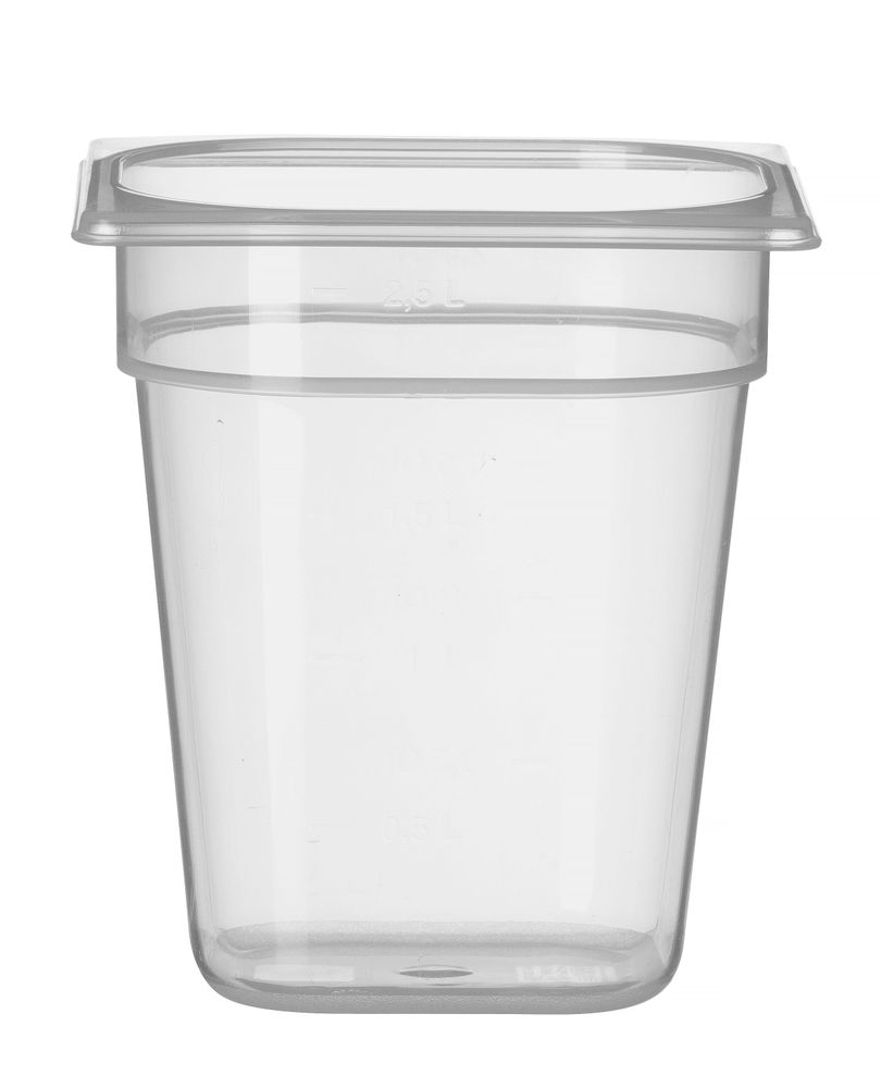 Bac Gastronorme 1/6, HENDI, Profi Line, GN 1/6, 1,6L, Transparent, 176x162x(H)100mm