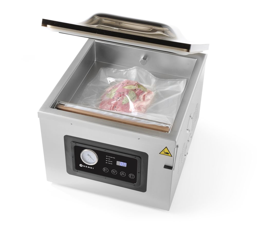 Machine à emballer sous vide avec chambre Profi Line 410, HENDI, Profi Line, bande de soudure 410 mm, 230V/1100W, 510x625x(H)455mm
