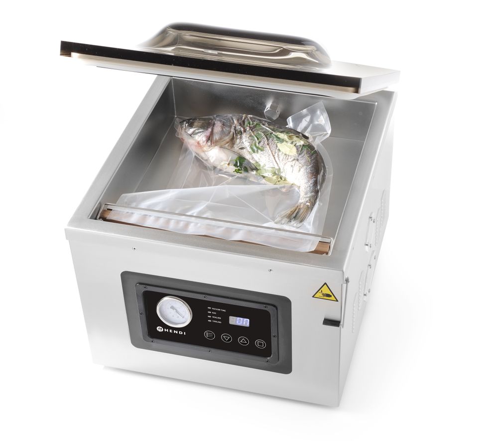 Machine à emballer sous vide avec chambre Profi Line 410, HENDI, Profi Line, bande de soudure 410 mm, 230V/1100W, 510x625x(H)455mm