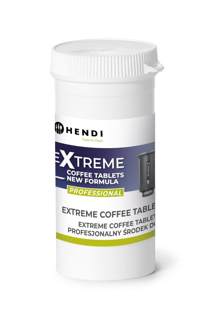 Extreme Coffee Tablets NEW FORMULA, professional coffee machine cleaning agent, HENDI, 25 tablets
