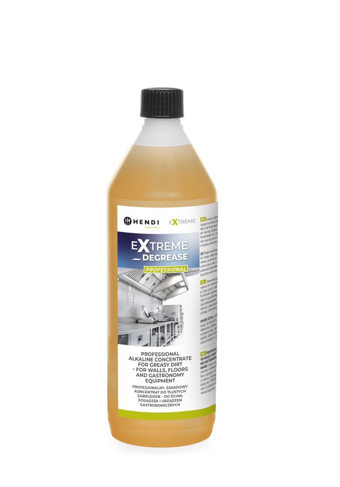 Professional, alkaline concentrate to remove grease dirt- for walls, floors and gastronomy equipment