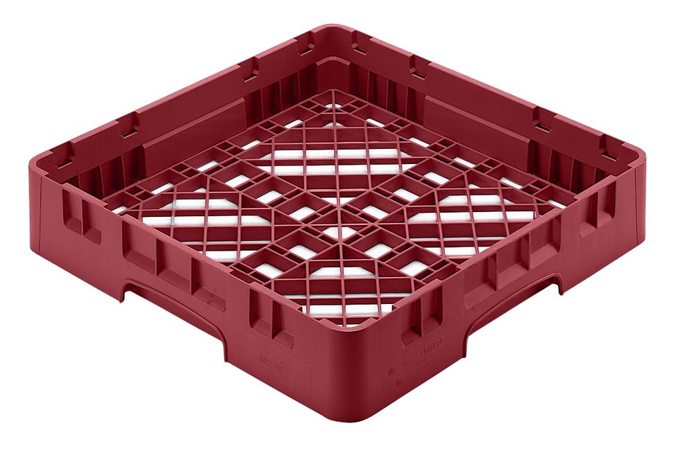 Univerzální koš Camrack® 500x500 mm pro myčky nádobí, Cambro, brusinková, 500x500x(H)101mm