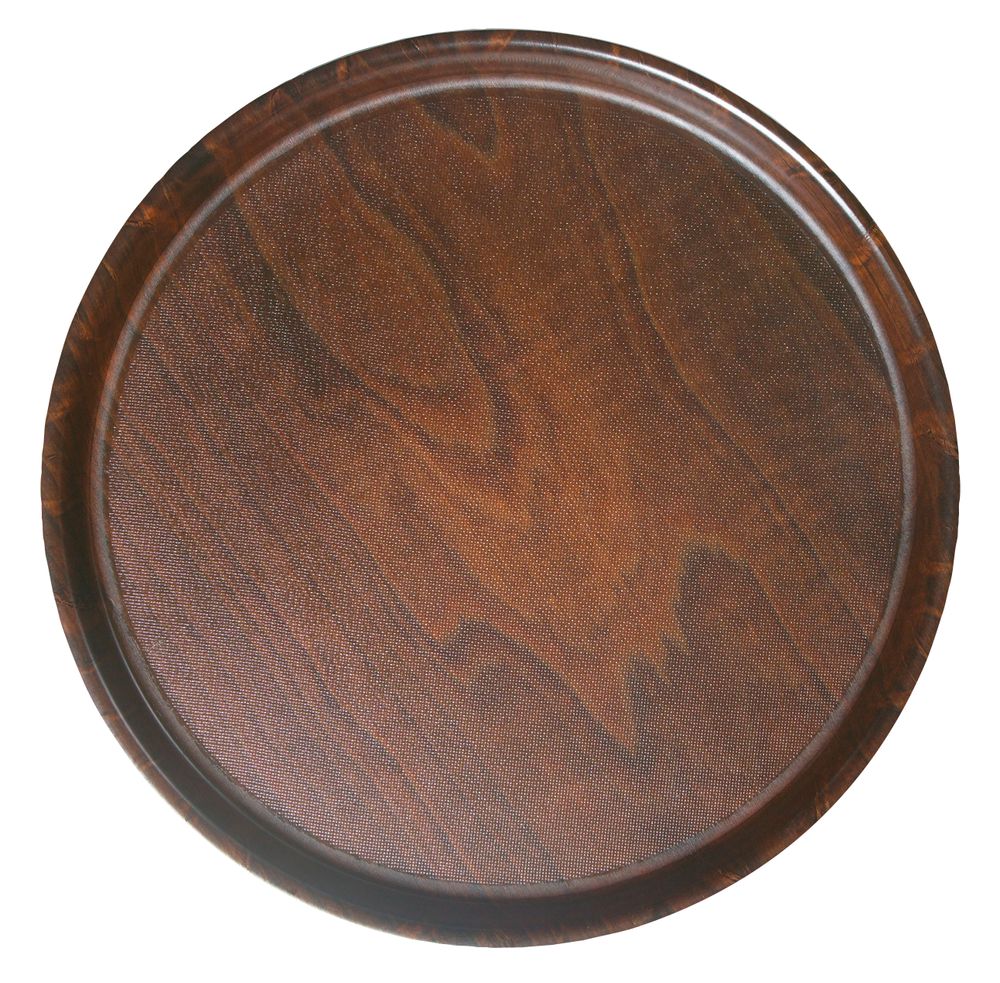 Beechwood serving tray, round, non-slip surface ø360mm